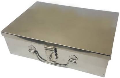 JAYCO Stainless Steel Big Tool Storage Box / Trunk - Size 14" x 11" x 6 Storage Box