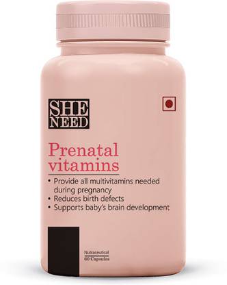 SheNeed Prenatal Vitamins Provide All Multivitamins Needed During Pregnancy - 60 Tablets