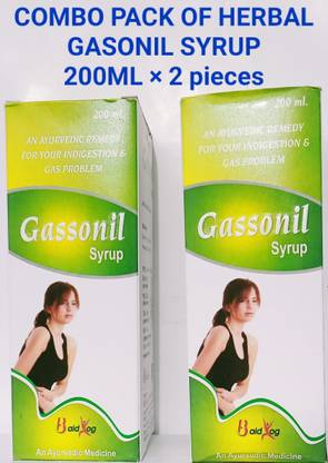 BAIDYOG Gassonil Syrup |AN AYURVEDIC REMEDY FOR YOUR INDIGESTION & GAS PROBLEM| COMBO Pack of 2 Pieces * 200 Ml