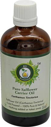 R V Essential Safflower Carrier Oil 100ml- Carthamus Tinctorius (100% Pure and Natural Cold Pressed)