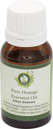 R V Essential Orange Essential Oil 10ml- Citrus Sinensis (100% Pure and Natural Steam Distilled)