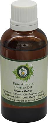R V Essential Almond Carrier Oil 50ml- Prunus Dulcis (100% Pure and Natural Cold Pressed)