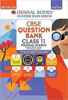 Oswaal CBSE Question Bank Class 11 Political Science Book Chapterwise & Topicwise (For 2022 Exam)