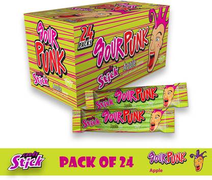 Sour Punk Apple Candy Stick 40g - Pack of 24 Apple Candy Sticks
