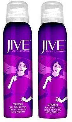JIVE CRUSH ALL DAY ACTIVE DEO PACK OF 2 Body Spray  -  For Men & Women
