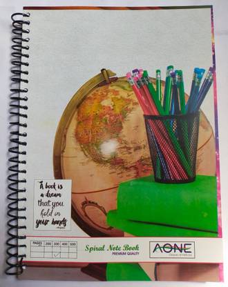 A-ONE SPIRAL NOTEBOOK A4 Notebook ruled 380 Pages