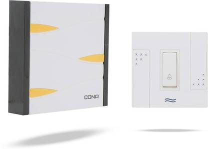 CONA Combo - MAX Ding Dong Bell, Modular Bell Switch 6A and 1M Modular Plate Wired Door Chime