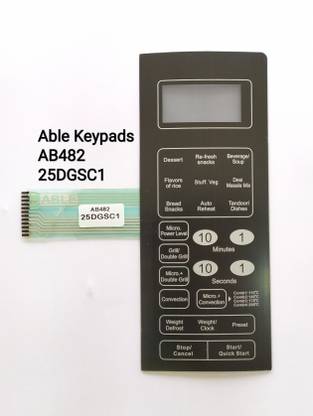 Able 25DGSC1 MICROWAVE OVEN MEMBRANE KEYPAD Electronic Components Electronic Hobby Kit