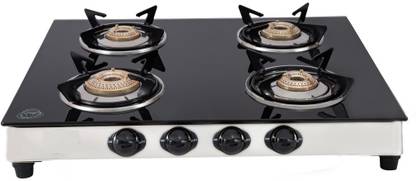 FLAME IT Stainless Steel, Glass Manual Gas Stove
