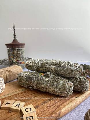 Natures Bounty Indian Sage Smudge and Herbs Sticks Purifying Spiritual Tool Dispels Negativity 4-inch/Indian Sage Leaves Bundle Spiritual Smudging Removes Negativity Sage Smudge Sticks Pack of 3 White Sage