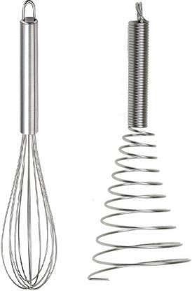 MYYNTI Stainless Steel Spring Egg Beater and Whisker Combo Set Multipurpose Kitchen Tools Set Kitchen Tool Set