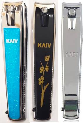 Kaiv BLUE GLITTER+SILVER+ BLACK NAIL CUTTER COMBO03