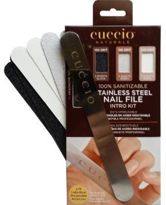 Cuccio Stainless Steel Manicure File with sand paper filer
