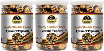 Popcorn Fusion Nutty Double Chocolate Caramel Popcorn Chocolates Popcorn