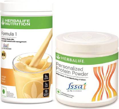 HERBALIFE Nutrition Combo Orange Shake Mix & Personalized Protein 200 GM Protein Blends