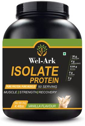 Wel-Ark ISO Pure Protein 90% Isolate for Men and Women (50 Serving) (4.4 lbs) Whey Protein