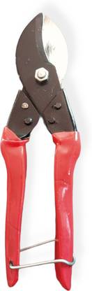 OLLSET Garden Plant Branch Scissors Flower Cutting Cutter Pruning Bypass Secateurs Trimmer Steel Blade with Lock Bypass Pruner