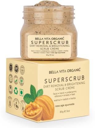Bella vita organic SuperScrub Natural Dirt Removal & Skin Brightening Scrub Cream Scrub
