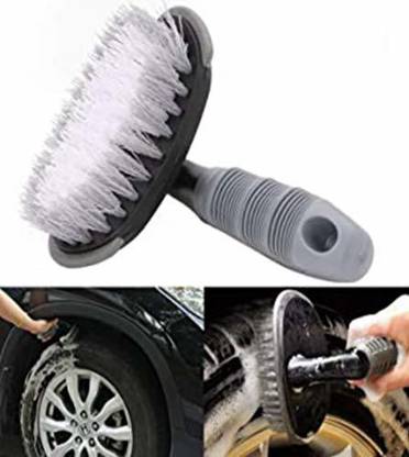 LAVITRA Car Wheel Tire Rim Scrub Brush Hub Clean Wash Useful Brush Car Truck Motorcycle 10 ml Wheel Tire Cleaner