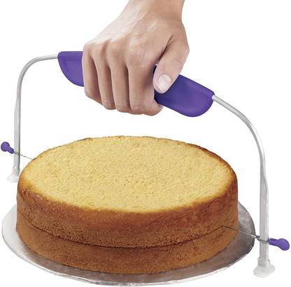 TruVeli Adjustable Small Cake Leveler Cutter Slicer with Stainless Steel Wires for Professional Baking Tools Pastry Cutter