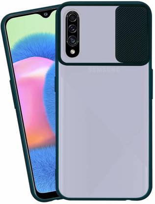 Resolute Back Cover for Samsung Galaxy A30s, SHUTTER CASE, DARK GREEN, SLIDER CASE, CAMERA PROTECTION CASE