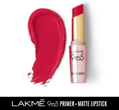 Lakmé 9 to 5 Primer + Matte Lip Color, MR10-Iconic Red (3.6 G)