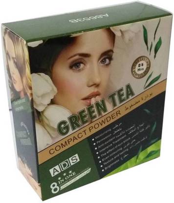 ads Best Organic Enriched with Green tea extract compact powder & concealer ( 5 Powder pad) / Compact