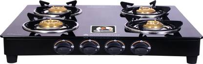 WONDERCHEF Ultima Glass Manual Gas Stove  (4 Burners)
