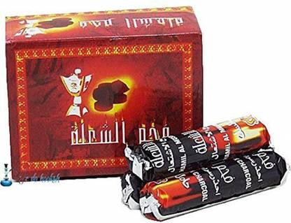 ROSHANI MARKETING Charcoal Rolls for Bukhoor, Bakhoor and Hookah (Black) Magic Coal, Quick Burning Coal (1 Box (10 Rolls) (100 Discs)) Hookah Charcoals