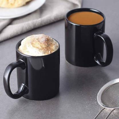 Superior craft Full Black Plane Coffee and Tea Ceramic Gift for Birthday Couple, Friends Ceramic Coffee Mug