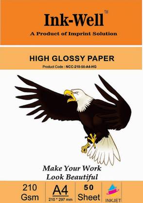 Ink Well Cast coat Photo paper collection Unruled A4 210 gsm Photo Paper