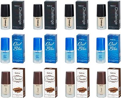 Rankson Challenge, Cool Blue, Sandal All Day Perfume For Men & Women 10ml - Pack Of 12 Perfume  -  120 ml