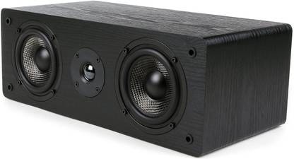 Micca MB42-C Center Channel with Dual Carbon Fiber Woofer and Silk Dome Tweeter, Black 75 W Bluetooth Studio Monitor