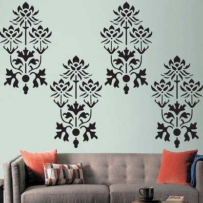 AMAZINGDECOR Size : - ( 16 X 24 ) MODERN Wall Stencil Design Wall Art Stencil Reusable Wall Painting Stencil for Home Decoration Wall Stencil Stencil (Pack of 1,Flower Art) Wall Stencil Stencil (Pack of 1, Modern pattern) PVC Wall stencil Stencil