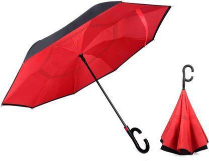 हरिओम ऑल इन वन The Tribe Umbrella Windproof, Reverse Umbrella, Umbrellas for Women with UV Protection, Upside Down Umbrella with C-Shaped Handle (Multi Color-1 pcs) छाता