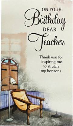 GIFTICS Teacher Happy Birthday Greeting Card