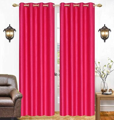 Shine Creation 213 cm (7 ft) Polyester Semi Transparent Door Curtain (Pack Of 2)