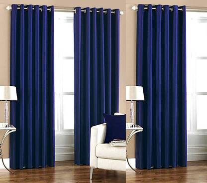 Radhey Radhey Decor 243 cm (8 ft) Polyester Semi Transparent Door Curtain (Pack Of 6)