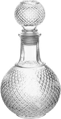 shobhana enterprises Crystal Clear Glass Antique Wine Decanter For Liquor drink Decanter
