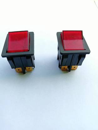 rc electric india Pack o rectangle Rocker Switch 16Amp, 4 pine ON/OFF Switch 125V AC to 250V AC Electronic Components Electronic Hobby Kit
