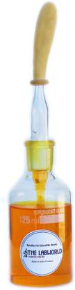 THE LABWORLD BorosilicateGlass dropper dropping bottle 125ml for lab laboratory use large with powerful rubber sucker,1 piece Laboratory Dropper Bottle
