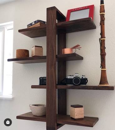 Streemcraft Wooden Wall Hanging/Sliding Wall Shelf/Wall Rack/Book Shelf/Home Decoration Shelves/Wall Display Rack/Wall Shelves for Living Room,Drawing Room,Office Wall Decor Wooden Wall Shelf