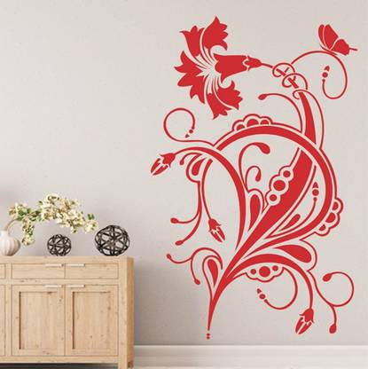 MMD DECORATION Size : - ( 16 " X 24 " ) Shrimp Gardenery Wall art Stencil Decor Wall Stencil Wall Stencil Wall Art Stencil Reusable Wall Painting Stencil for Home / Office Decoration Wall Stencil Stencil (Pack of 1) Wall Stencil Stencil