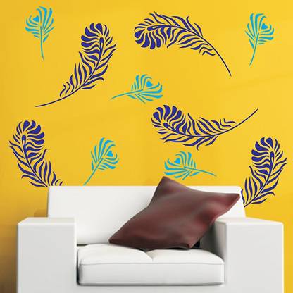 MMD DECORATION Size : - ( 16 " X 24 " ) Leaf pattern wall art Stencil Decor Wall Stencil Wall Stencil Wall Art Stencil Reusable Wall Painting Stencil for Home / Office Decoration Wall Stencil Stencil (Pack of 1) Wall Stencil Stencil
