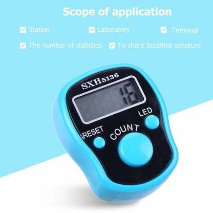 Gyanvi Mantra Jap Digital Finger Counting Machine, God Name,Visitors,All Vehicles, Counting Tally Machine (Multi Colors) (3 pcs) Digital Tally Counter