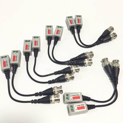 uptodatetools  TV-out Cable CCTV Camera Passive Video Balun C Connector Coaxial Cable Adapter (5 Pairs) -10 Pieces