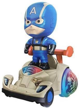 Unique World Trade 02547 Super Captain Space with Music & Light 360' Rotate Captain Car Toy for Kids