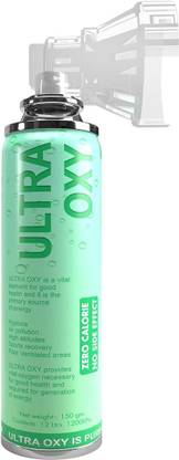 Ultra Healthcare Ultraoxy Portable Oxygen Cylinder Can Respiratory Exerciser with Inbuilt mask Protect For Air Pollution, Quick Recovery, Boosting immune system (300 Puff Approx.) Portable oxygen can for health and fitness issue Portable Oxygen Can
