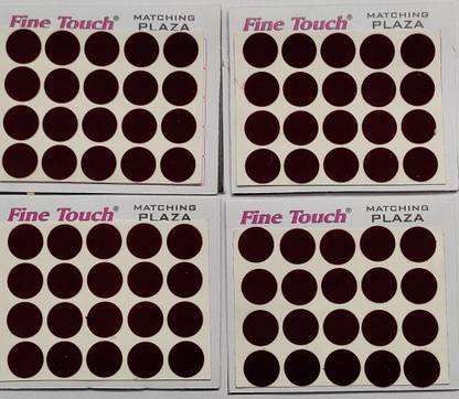 FINE TOUCH Regular Maroon bindi in size of 15MM Forehead Maroon Bindis