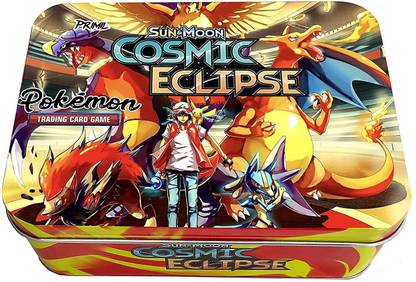 A.K CREATION Pokemon Playing Tranding Cards Game Sun & Moon-Cosmic Eclipse with 2 Booster Packs and Cards for All Ages